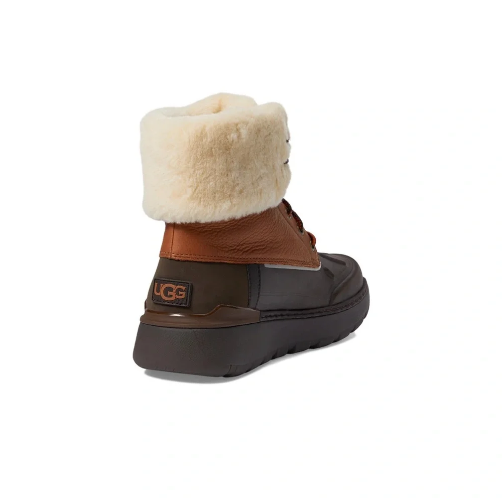 UGG Cream and Brown Shearling Boots like new!